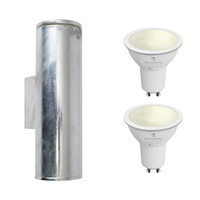Edit Coastal Pimlico 5.5W Warm White LED Smart WiFi Outdoor Up & Down Wall Light - Galvanised Steel