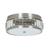 Edit Crystal Flush Ceiling Light - Brushed Nickel