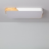Edit Dari Rectangular 30W White Selectable LED Flush Ceiling Light - White & Wood
