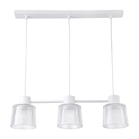 Edit Dusk Glass 3 Light Bar Ceiling Pendant - White