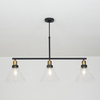 Edit Factory Glass 3 Light Bar Ceiling Pendant - Antique Brass