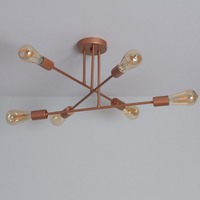 Edit Fimbo 6 Light Semi-Flush Ceiling Light - Copper