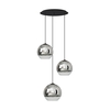 Edit Globe Plus 3 Light Cascade Ceiling Pendant - Black
