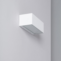 Edit Gropius Colour Selectable LED Outdoor Up & Down Wall Light - White