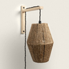 Edit Ikal Rattan Wall Light with Plug - Natural