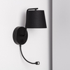 Edit Kuomba Wall Light with LED Reading Light - Black