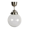Edit Normandy Glass Semi-Flush Ceiling Light - Antique Silver