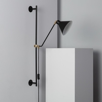 Edit Oga Adjustable Wall Light with Plug - Black