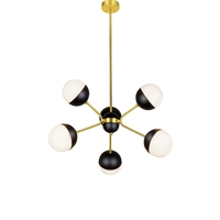 Edit Orbit 6 Arm Ceiling Pendant Light - Gold
