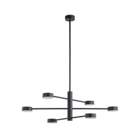 Edit Orbit 6 Light Multi Arm Pendant Light - Black