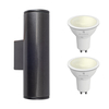 Edit Pimlico 5.5W Warm White LED Smart WiFi Outdoor Up & Down Wall Light - Anthracite