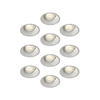 Edit Slimline Deep Recessed Adjustable Downlight - Matt White - Pack of 10