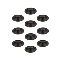 Edit Slimline Deep Recessed IP65 Fixed Downlight - Matt Black - Pack of 10