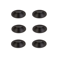 Edit Slimline Deep Recessed IP65 Fixed Downlight - Matt Black - Pack of 6