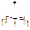 Edit Stick 5 Arm Ceiling Pendant Light - Black and Copper