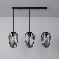 Edit Telmi 3 Light Bar Ceiling Pendant Light - Black