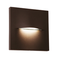Edit Vita Square LED Outdoor Wall Light - Rust Brown