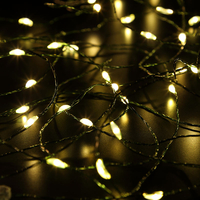 Edit Warm White LED Green Micro Wire Fairy Lights - 360 Lights