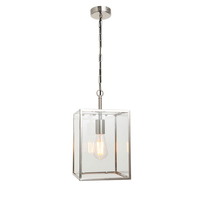 Endon Hadden Glass Ceiling Pendant Light - Nickel