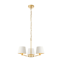 Endon Harvey 3 Arm Ceiling Pendant Light - Brushed Brass