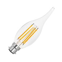 Envirolight 4W Warm White Dimmable 470lm LED Decorative Filament Bent Tip Candle Bulb - Bayonet Cap
