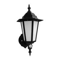 Eterna Veco LED Lantern Outdoor Wall Light with PIR Sensor - Black