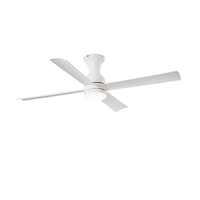 Faro Barcelona Fraser LED Ceiling Fan with Light and Remote Control - Matt White