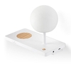 Faro Barcelona Niko Touch LED Left Bedside Light with USB and Wireless Charging - White