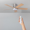 Flatiron 15W Colour Selectable LED Ceiling Fan 132cm with DC Motor - Wood