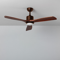 Forest 12W Colour Selectable LED Ceiling Fan 132cm WiFi with DC Motor - Brown