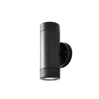 Forum Coastal Neso Outdoor Up & Down Wall Light - Black