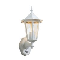 Forum Libourne Outdoor Lantern Wall Light with PIR Sensor - White