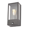 Forum Minerva Half Lantern Outdoor Wall Light with PIR Sensor - Black
