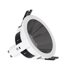 Galvanized PC Cone Downlight Cutout 75mm with 6W Cool White LED Bulb - GU10 - Black