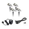 Garden 24V 6W LED Spotlight - Silver - 4 Lights