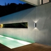 Gun Outdoor Up & Down Wall Light - Brushed Aluminium