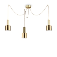 Holly 3 Arm Ceiling Pendant Light - Brushed Brass