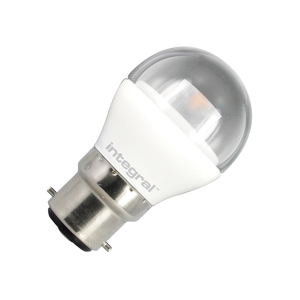 Integral 3.8W Warm White LED Clear Golf Ball Bulb - Bayonet Cap