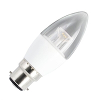 Integral 6.5W Dimmable Warm White LED Clear Candle Bulb - Bayonet Cap