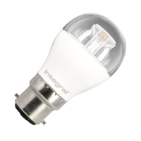 Integral 6.5W Dimmable Warm White LED Clear Golf Ball Bulb - Bayonet Cap