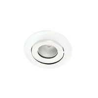 Integral 9W Cool White Dimmable LED Fire Rated Adjustable Downlight - Matt White