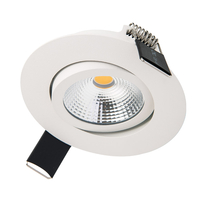 Integral Ultra Slim 6.5W Cool White Dimmable LED Tiltable Downlight - White