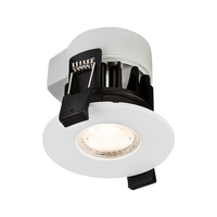 Knightsbridge Show 5W Warm White Dimmable LED Fire Rated Fixed Downlight - White