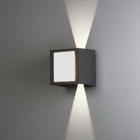 Konstsmide Cremona Square Outdoor Up & Down Wall Light - Anthracite