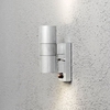 Konstsmide Modena Outdoor Up & Down Wall Light with PIR Sensor - Galvanised Steel