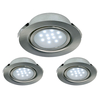 LED Cabinet Lights - Set of 3 - Satin Chrome