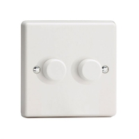 LED Compatible Dimmer 2 x 250W - White