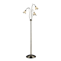 Lily 3 Light Floor Lamp - Antique Brass