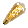 Lucide 4W Very Warm White LED Decorative Filament Squirrel Cage Bulb with Dusk to Dawn Sensor - Screw Cap