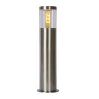 Lucide Fedor Outdoor Short Bollard Light - Satin Chrome